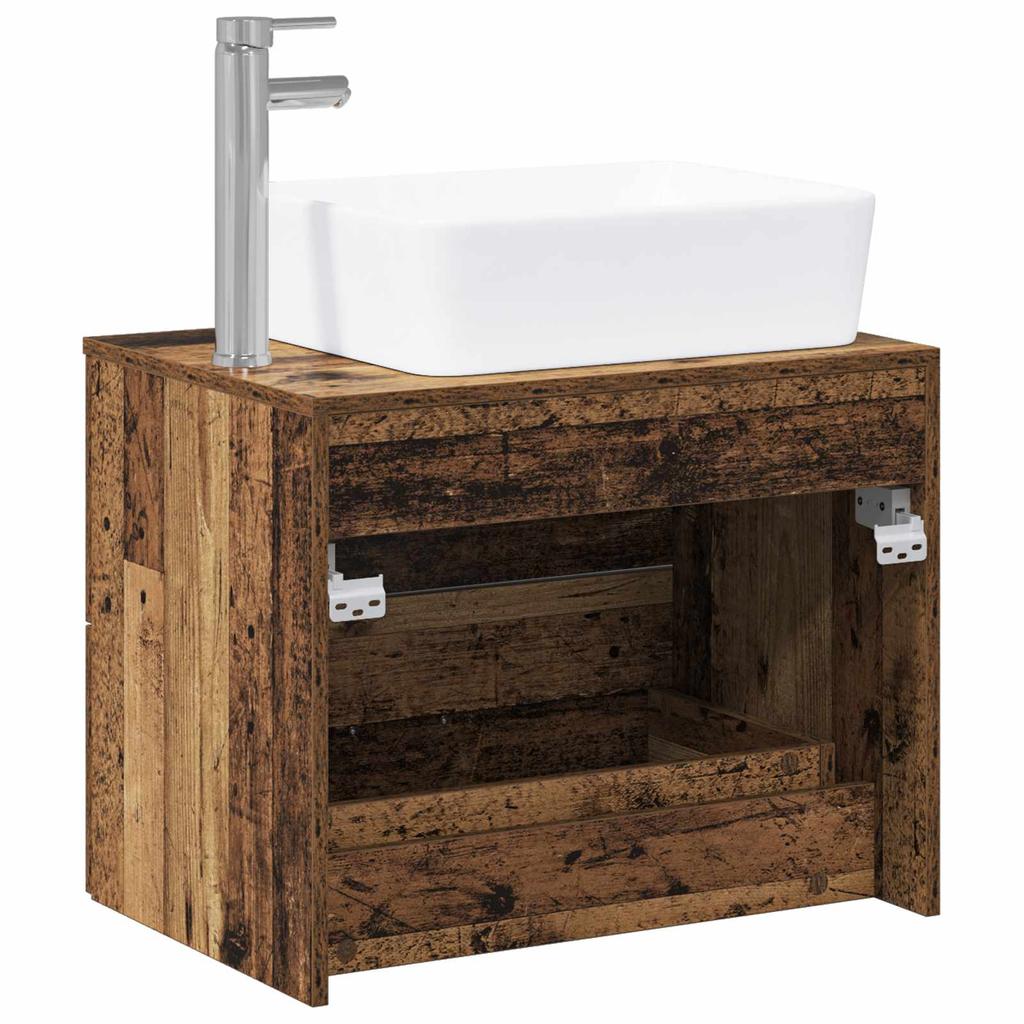 Bathroom Furniture Set Reclaimed Wood Engineered Wood