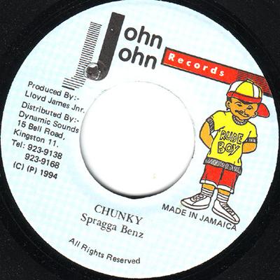 7inch Record SPRAGGA BENZ - Chunky NONE John John Recor 1994 Jamaica Reggae, Ska & Dub Used