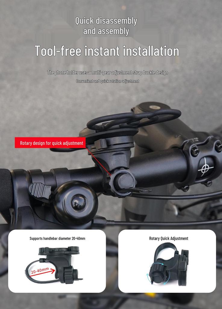 SUKOU Magnetic Phone Quick-Release Navigation Mount for Bicycle Handlebars