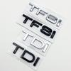 Autocollant Emblème Arrière de Voiture ABS TDI TFSI Chrome Brillant Noir 3D