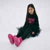 [mardimercredi] KIDS SWEATSHIRT FLOWERMARDI MIX PEARL EMBELLISHED_BLACK FUCHSIA