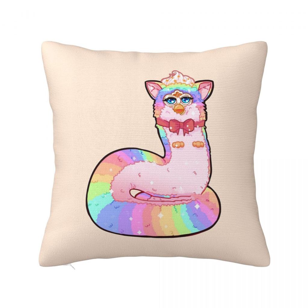 90s Furby Unicorn Square Pillowcase Cushion Cover Pillow Case Throw Pillow Cover for Home Sofa Living Room