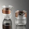 High Borosilicate Transparent Glass Fair Cup Simple Household Tip Mouth Kung Fu Teaware Walnut Anti-scald Tea Divider Tea Leak