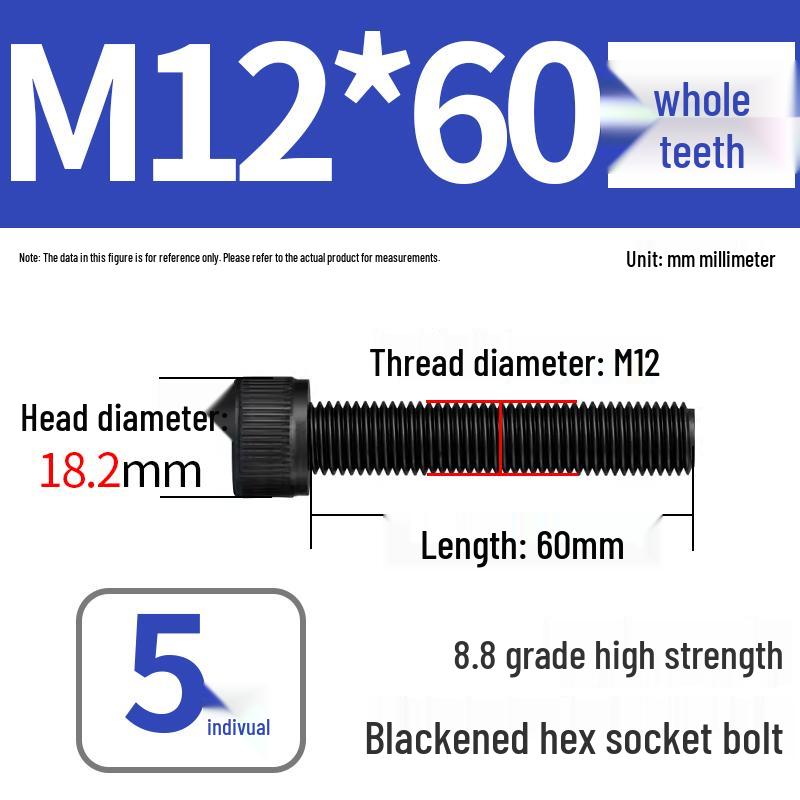 8.8 High-Strength Socket Head Cap Screw Bolt (M4-M20)