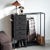 Rack com 5 gavetas e arca para pendurar roupas e casacos com armazenamento largura 105 x profundidade 29 x altura 105 fácil de preto Gavetas resistentes, rack,
