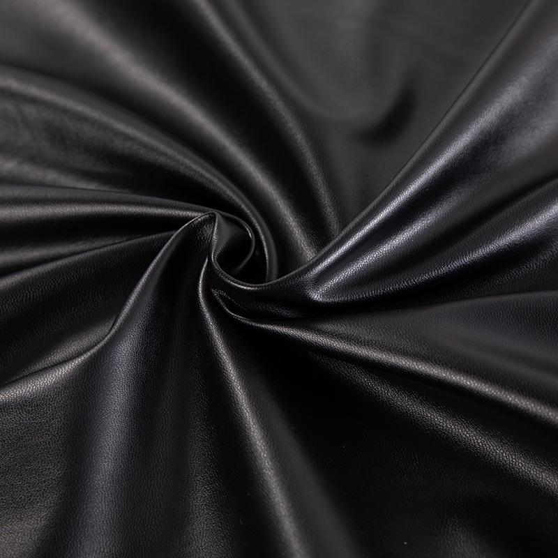 Elastic Lamb Grain PU Faux Leather Fabric - Waterproof and Wash-Free Imitation Leather for Clothing and Accessories