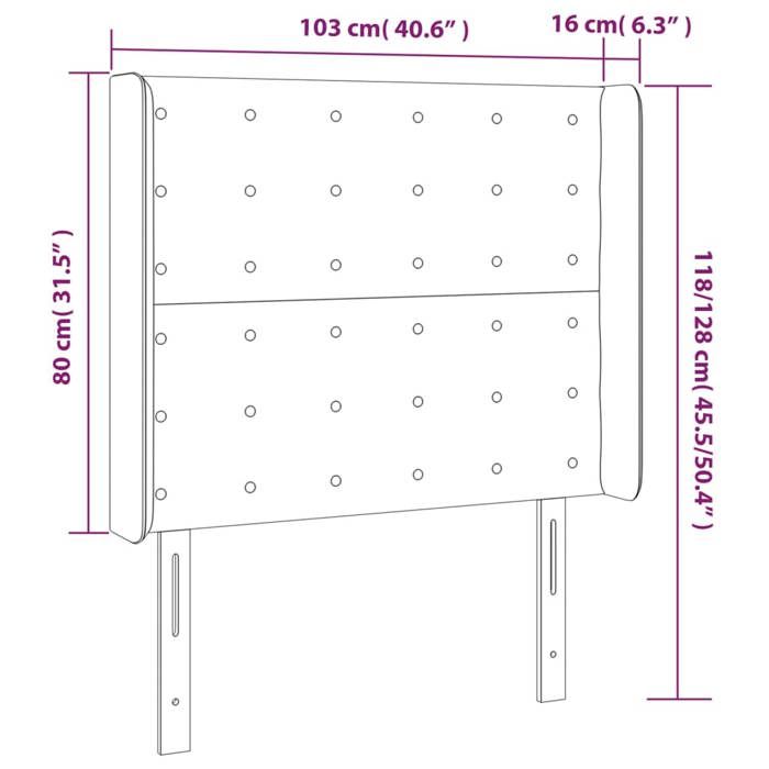 VidaXL LED Headboard Bedroom Furniture Single Bed Accessory Headboard Bed Frame Interior Pink 3124529