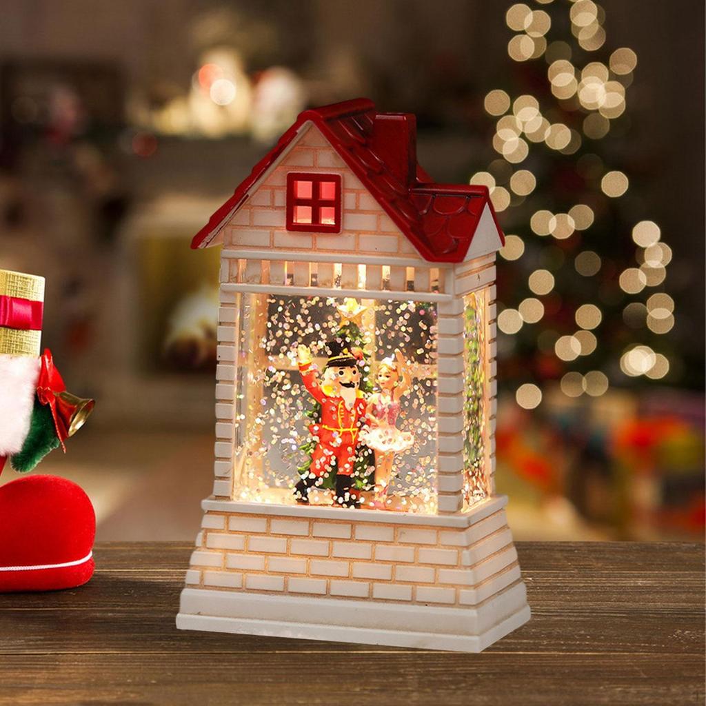 Christmas Lantern Light Candle Ornament Boy Girl Night for Living Room Party Table