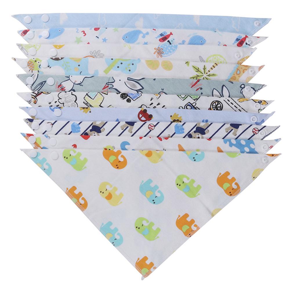 5Pcs Baby Bibs Cotton High Quality Double Layers Burp Cloths Lovely Cartoon Character Animal Bibs
