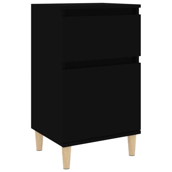 VidaXL Black Bedside Table 40x35x70 Cm 819694
