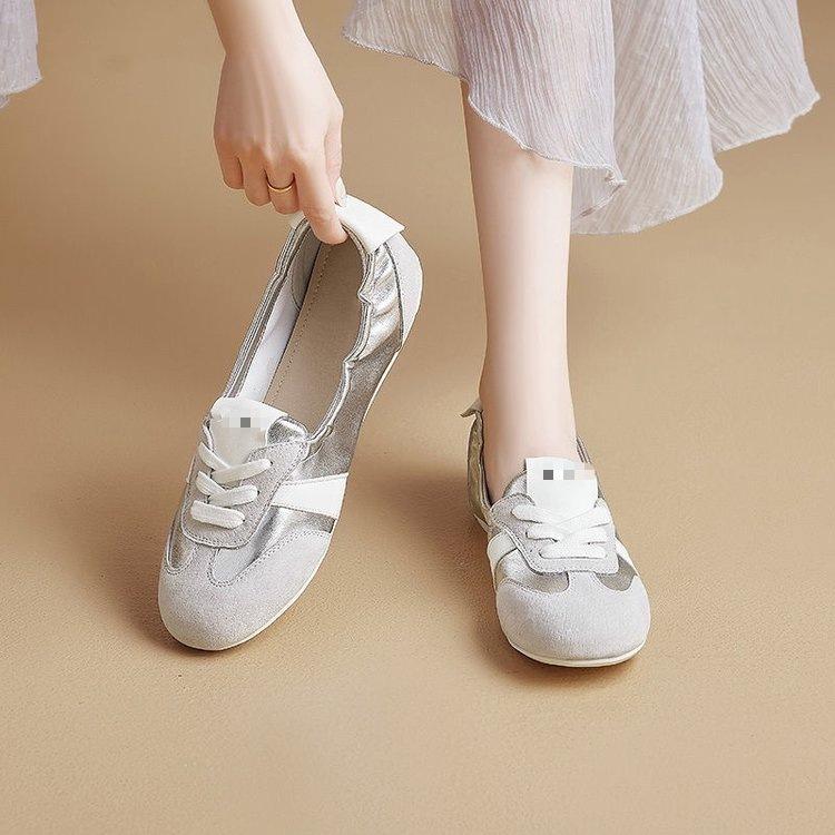French ballet training shoes flat spring new lace-up breathable single shoes