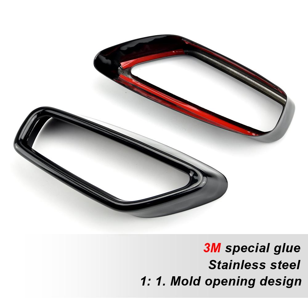 

For BMW 5 Series G30 G31 2018- Stainless Steel Black Car Exhaust Pipe Cover Stickers Exterior Modification Car
