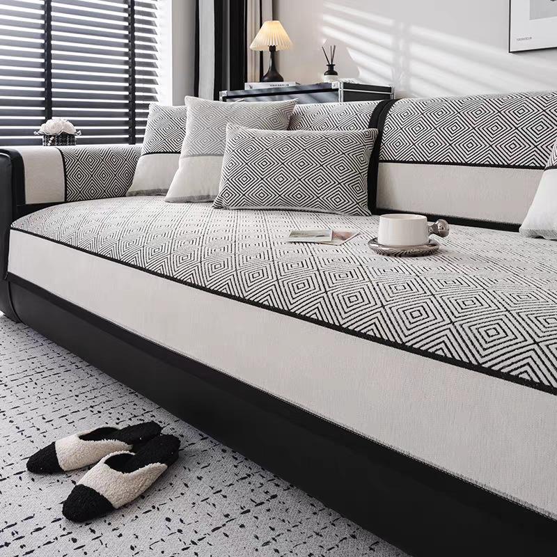 Chinese Style Sofa Cushions New Chinese Style Solid Wood Sofa Cover Mahogany Sofa Towel Chenille Light Luxury Style Sofa Cushion