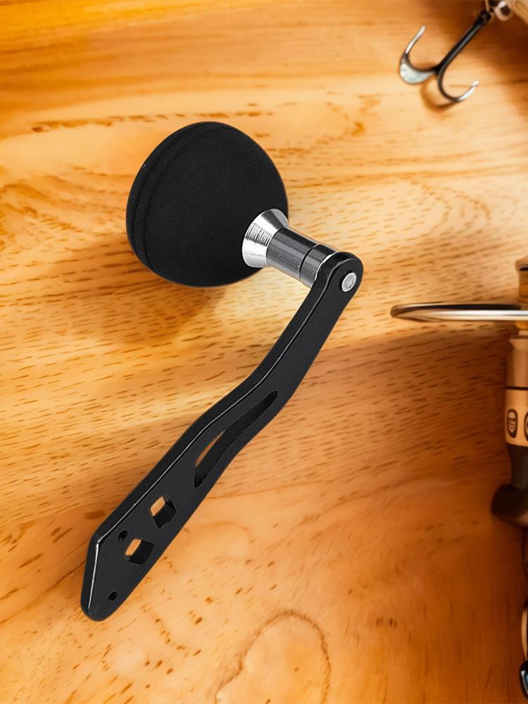 Aluminum Alloy Fishing Reel Handle EVA Oval Grip Spinning Reel Handle Single Rocker Arm Fishing Accessories for Men