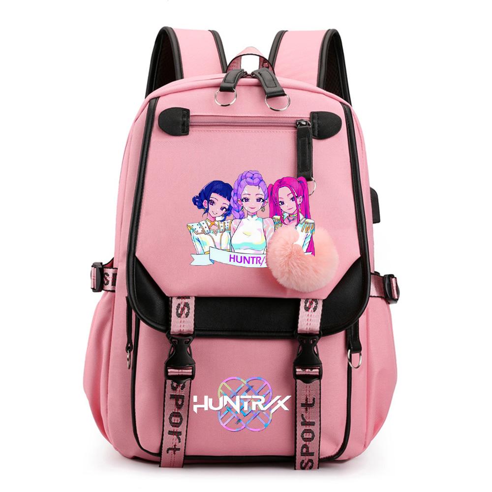 Anime Niedlich Cartoon Kpop Bedruckter Rucksack Schultasche für Teenager Schüler Mädchen Junge Buchtasche Große Kapazität Reisetasche Kindergeschenk Rucksack