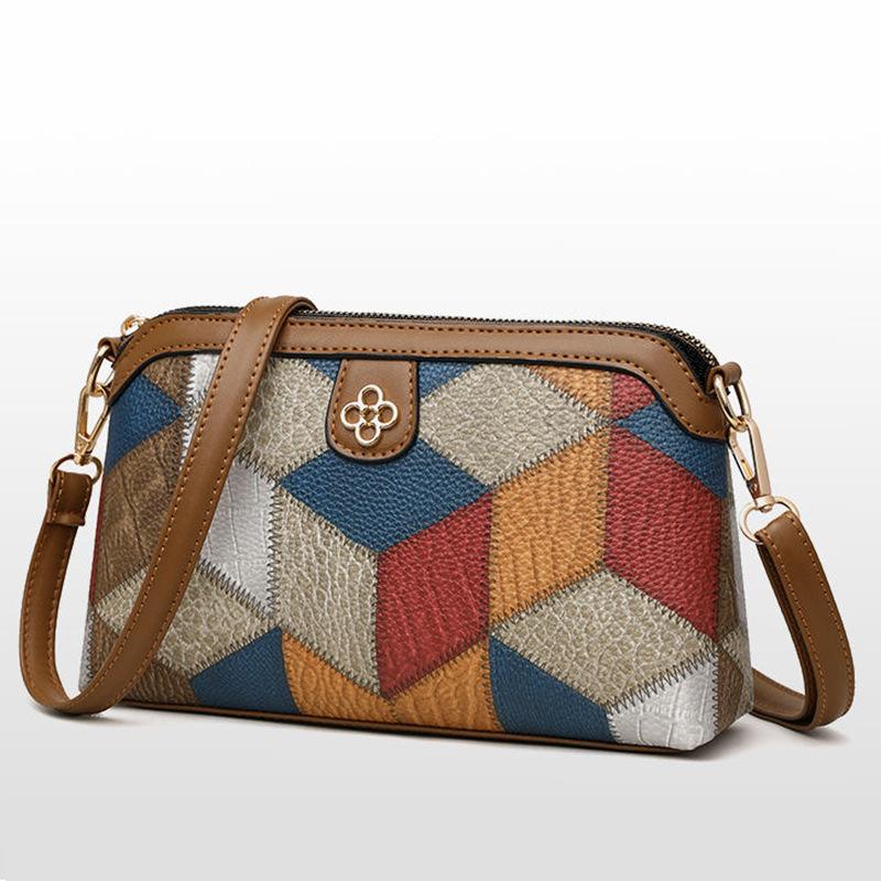 

New Bohemian messenger bag niche ethnic professional design women s bag shoulder bag splicing color oblique алмаз