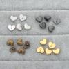 40pcs 8mm Heart Shape Buttons DIY Mini Ultra-small Buckles Metal Shoes Buckle For 1/6 Clothing Buckles Accessories