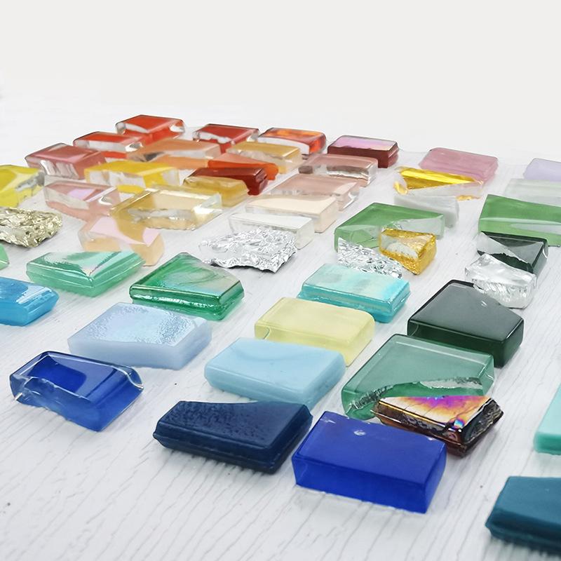 Diy Mosaic Fragments Irregular Shaped Handmade Stone Jade  Glass Particles