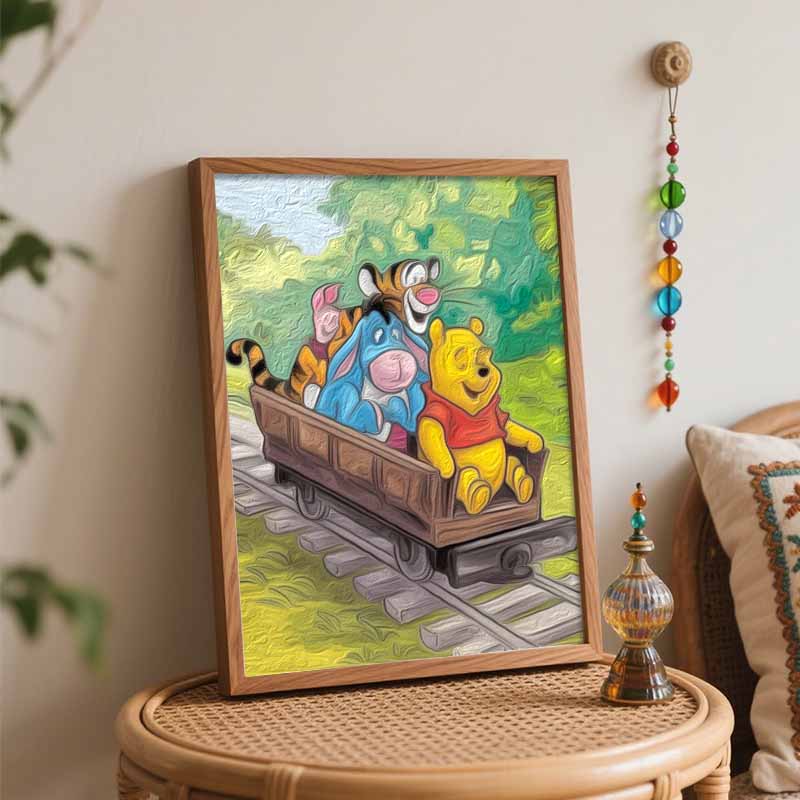 Disney Winnie the Pooh Tigger Eeyore Piglet Oil Painting Kit Digital Painting Art Handmade Diy Home Room Decorations