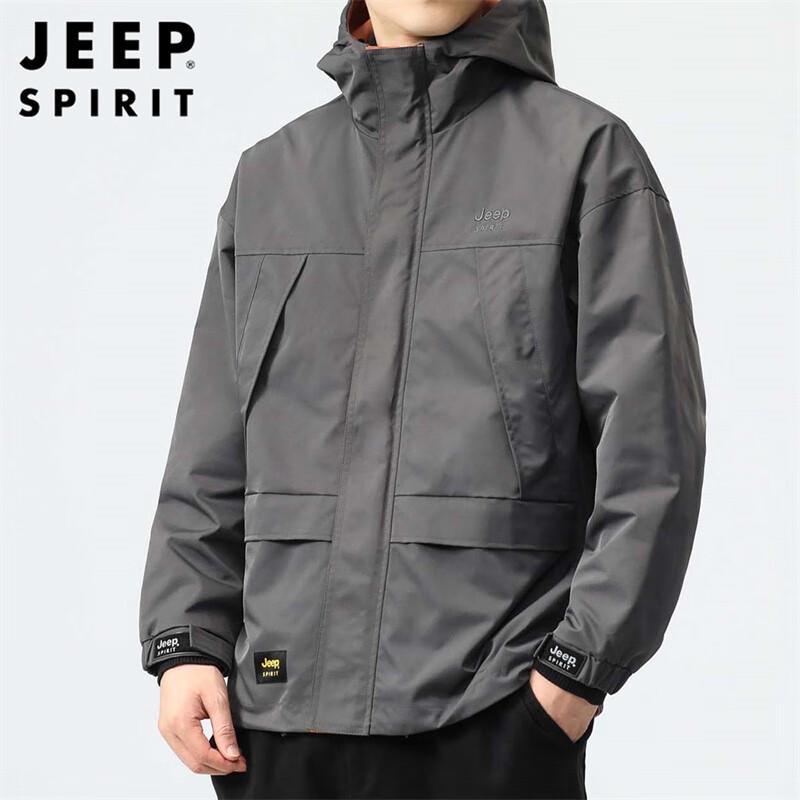 JEEP SPIRIT Men's Fall/Winter Windbreaker Jacket