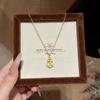 Fu Lu Hulu Sparkle Necklace - Women's Light Luxury Ancient Design Clavicle Chain