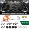 Aootf Front License Plate Mounting Kit- License Plate Bracket & Black Aluminum Car Tag Holder Cover Fit No Drilling Hole Front Bumper, Universal