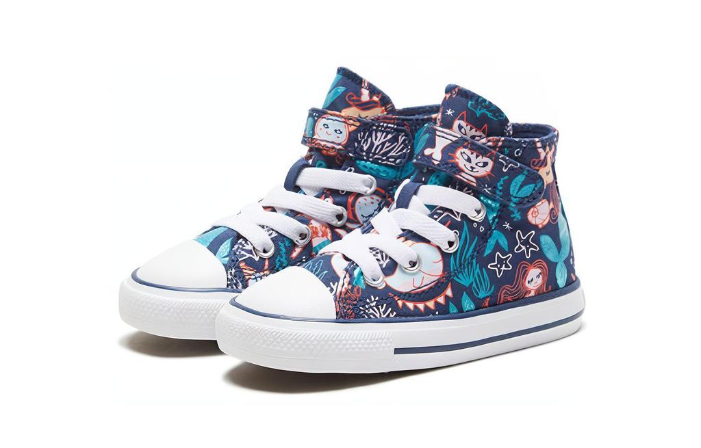 Converse Chuck Taylor All Star Underwater Party Canvas High top Toddler Shoes Blue Infant And Toddler 767203C
