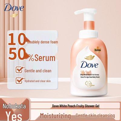 Dove White Peach Mild schäumendes Duschgel