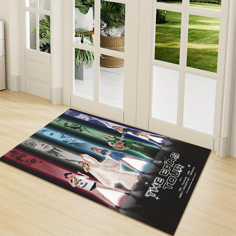 Eras Tour Poster Carpet Rug Soft Washable Antislip Home Living Room Sofa Mats Personalized Christmas Rug