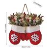 Creative Christmas Gloves Wreath Add to The Christmas Atmosphere Ornaments for Holiday Home Wall and Stair Door