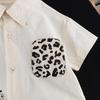 Boys' 2026 Summer Leopard Print Shirt & Pants Set – Stylish Short-Sleeve Two-Piece Outfit