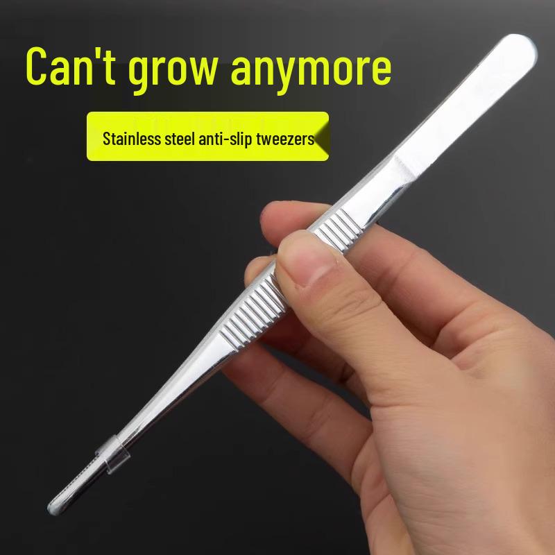 Stainless Steel 304 Bent Tip Tweezers for Aquatic Plants and Succulent Care