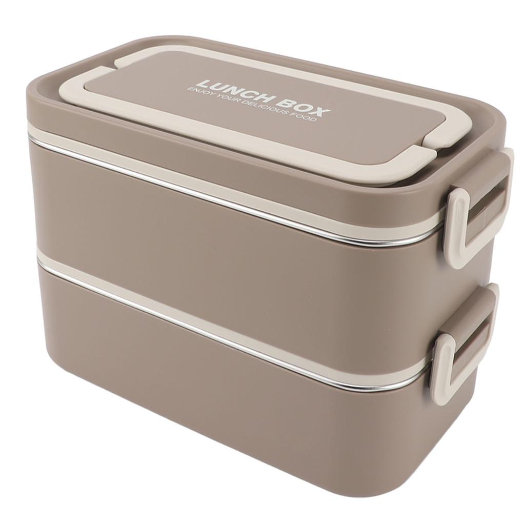 2 Tier Stackable   Box 304 Stainless Steel Insulated Lunch Containers Lkproof Compartment Portable Food Container for School