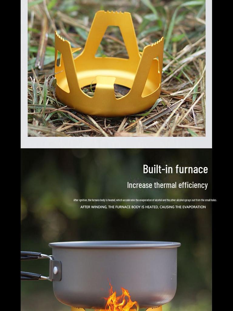 Windproof Portable Camping Alcohol Stove Set