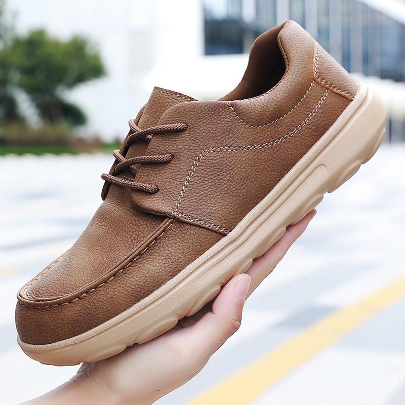 

Мужская обувь Кожаная повседневная обувь для мужчин Кроссовки мужские Осенне-зимние кроссовки Мужская теннисная легкая спортивная обувь для ходьбы 41 коричневый