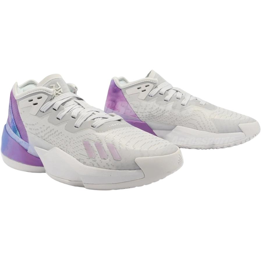 Adidas D.O.N. Issue #4 Mitchell 4 Low top Children's Basketball Shoes Gray Purple HR1785