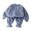 Winter Boys Girls Thick Warm Sets Autumn Kids Flannel Pajamas Suits Baby Long Sleeve Padded Sleepwear Outfits Children Clothes