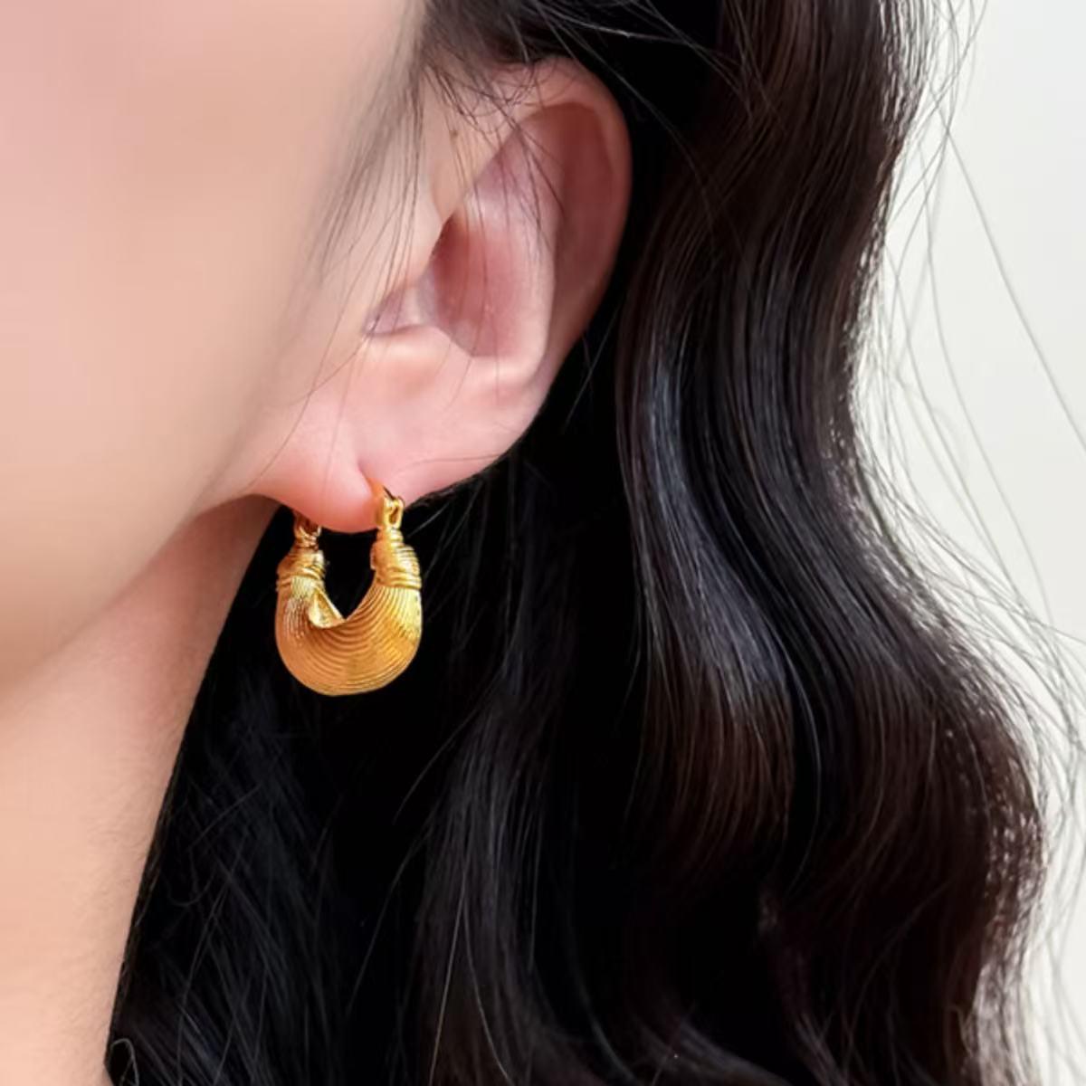 Textured Metal Ear Cuffs for Women - Minimalist, Versatile, Trendy Fashion Earrings