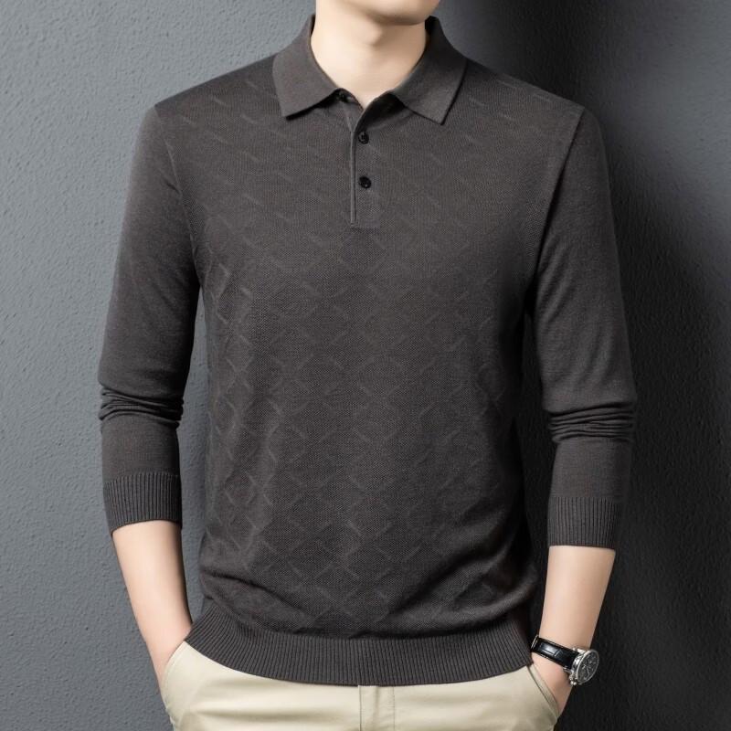 

Men s Wool Blend Jacquard Polo Sweater 2XL