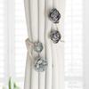 Artificial Flower Curtain Ties Tiebacks Clips 2 Pack Blossom Twist Window Drapery Holdbacks Buckles for Home Decoration