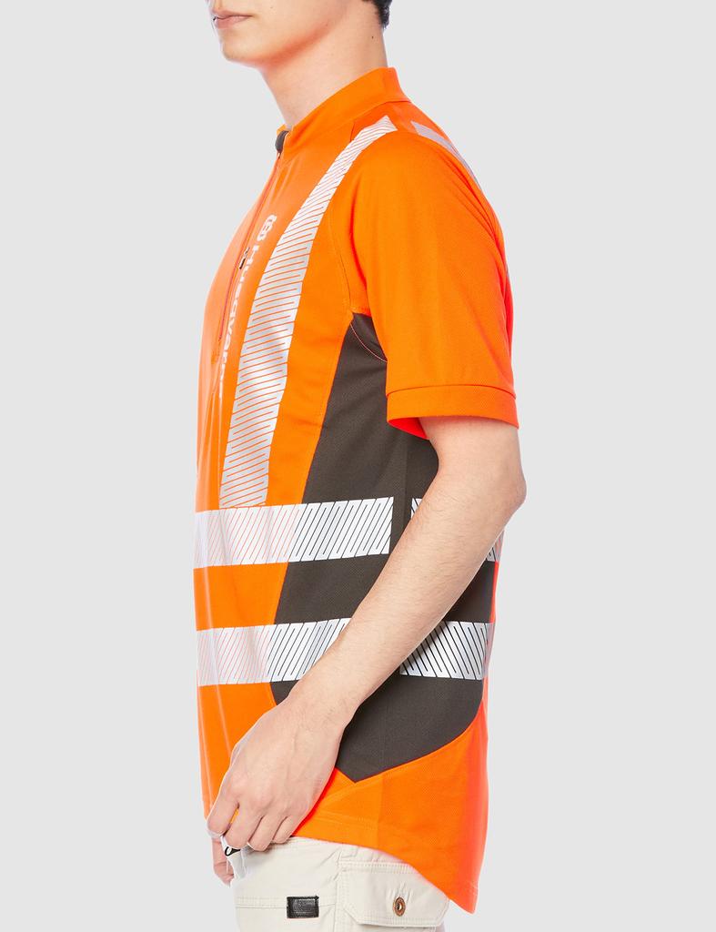Husqvarna Zenoah Technical Hi-Vis Short Sleeve T-Shirt, Size M, Size 50, Workwear, 596303950, Orange/Gray