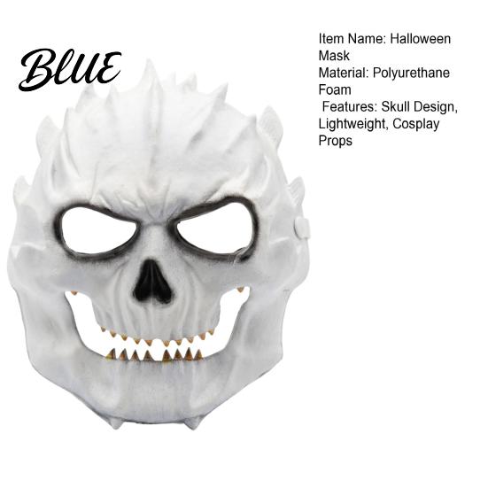 Horror Skull Prop Halloween Foam Mask Creepy Full Face Mask Masquerade for Adult Cosplay Costume Party Accessories Scary