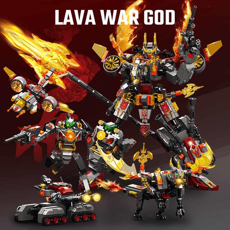 Non-Toxic Sembo Transforming Mech Robot Assemblage Building Blocks Kits Moc Tank Helicopter Fighter Battleship Models Kids Toys Children Gifts
