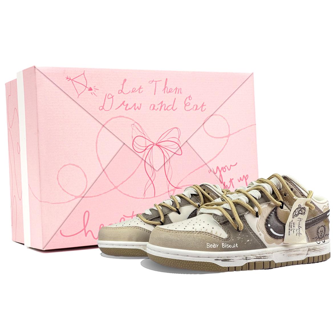

Nike Dunk Bear Cookies Abrasion Resistant Low top Skateboard Shoes Unisex Brown HQ1175-240(Team-7262SBOX) 36.5