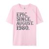 40 Epic Since August 1980 Birth Year Legendary Red And Black Graphic T Shirt Blank T Shirt 100 Cotton T Shirts Lovers Day