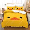 Comforter New Yellow Duck Bedding Set Single Twin Full Queen King Size Little Duck Bed Set Aldult Kid Bedroom Duvet Sets 3D Print 015