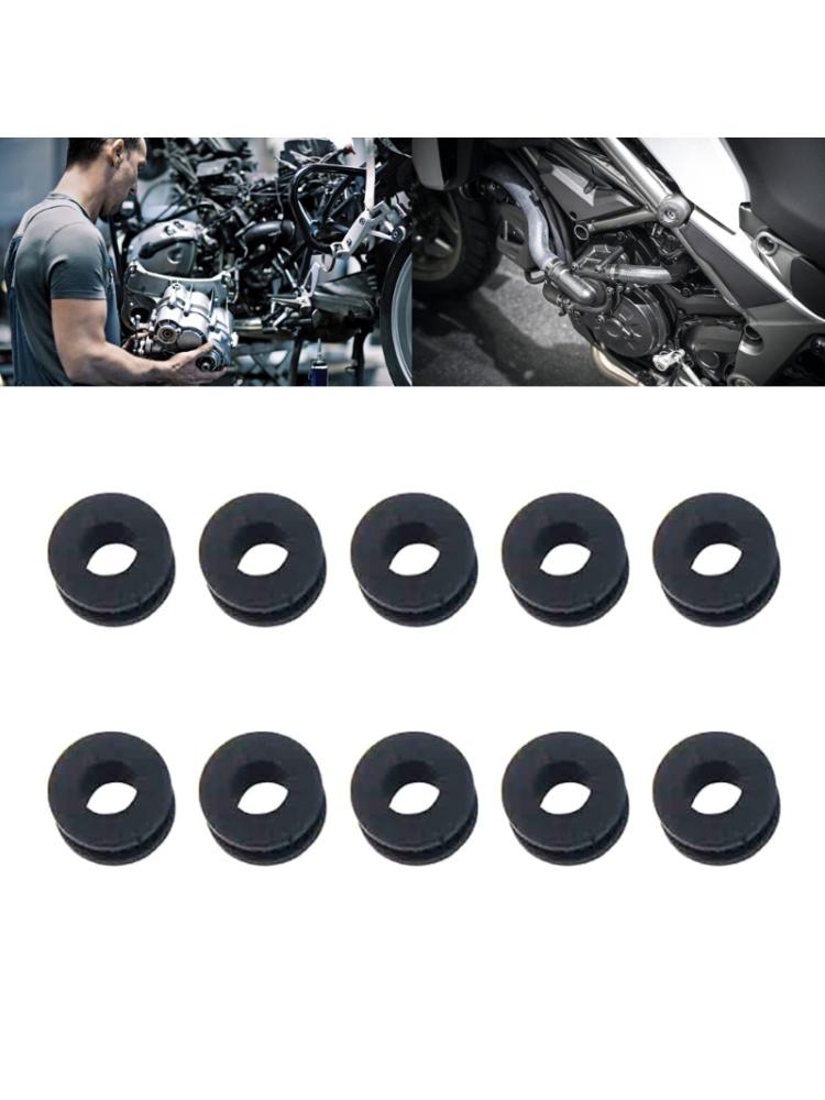 Sada 10 kusů gumových průchodek Sada gumových průchodek Sada podložek s O-kroužkem Průchodky na gumové dráty pro motocykl