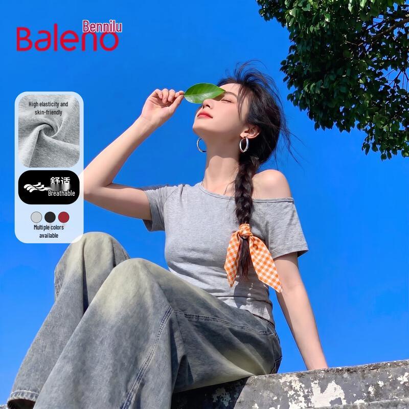 Baleno Women s Asymmetrical Off-Shoulder T-Shirt L