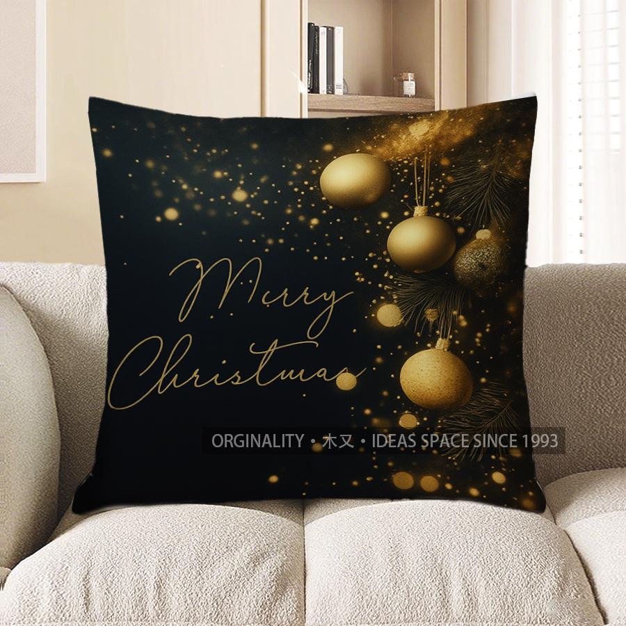 Home Decor Snowman In Winter Forest Decorative Pillow Pattern Cushion Cover Suitable for Sofa Bedroom Car Pillow Cover