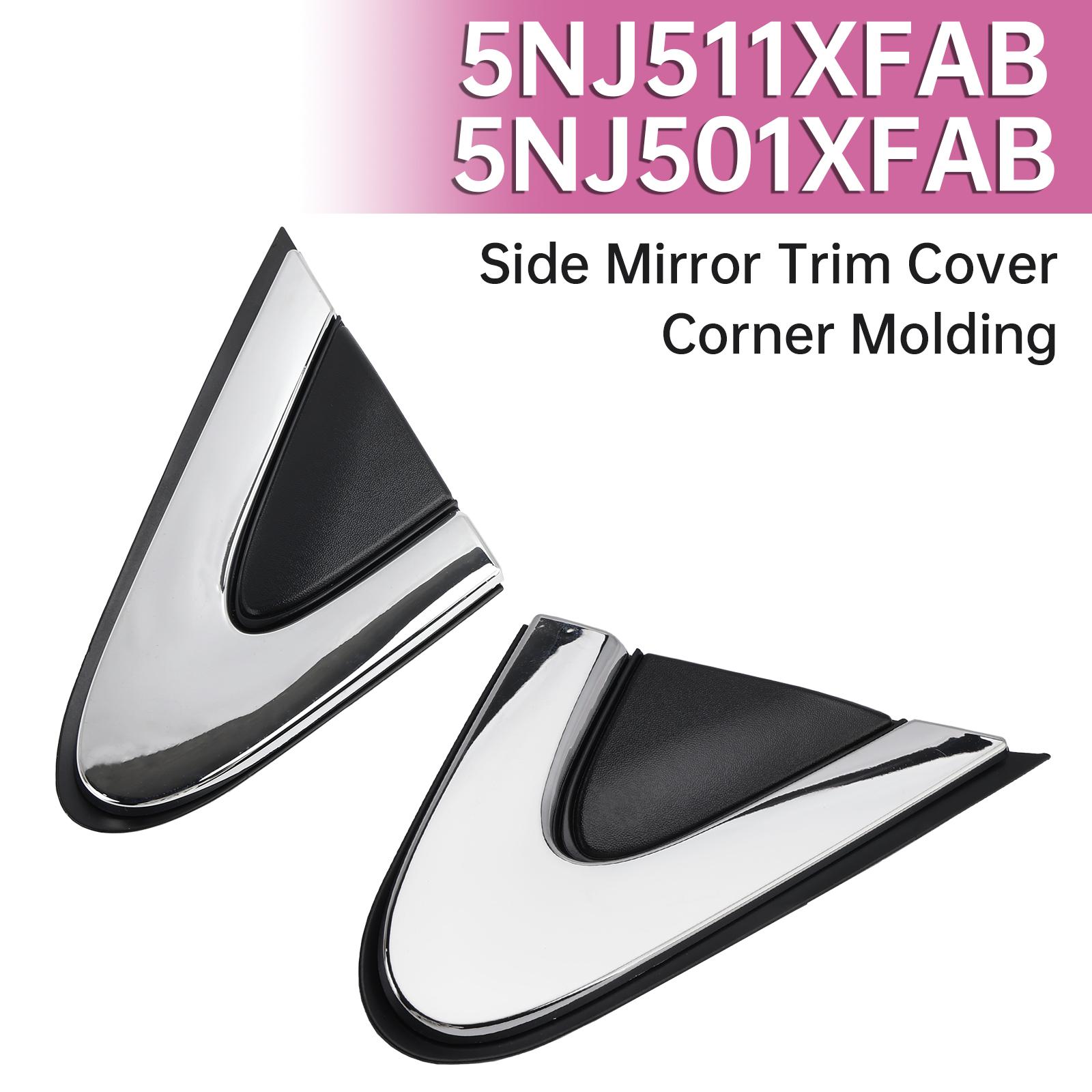Left& Right Side Mirror Trim Cover Corner Molding for Chrysler 200 2015-2017